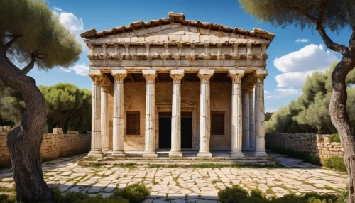 greek temple,temple of diana,roman temple,panagora,tempio,house with caryatids,artemis temple,celsus library,erechtheus,gennadius,caelian,mausolea,temple of hercules,ancient house,metapontum,theodosiopolis,palmyra,nemea,laodicea,capitolium,Photography,Black and white photography,Black and White Photography 01