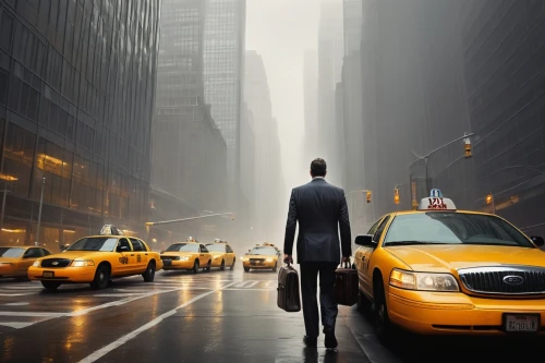 new york taxi,taxicabs,taxicab,cosmopolis,cabbies,lexcorp,manhattan,taxi stand,wall street,taxi,taxis,new york streets,cabs,black businessman,minicabs,taxi cab,cabbie,a pedestrian,new york,transporter,Illustration,Paper based,Paper Based 18