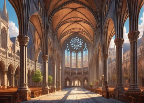 cathedrals,cathedral,nidaros cathedral,notre dame,schuiten,duomo,gothic church,schuitema,neogothic,the cathedral,ulm minster,magisterium,koln,church painting,markale,cologne cathedral,triforium,buttressing,conventual,theed,Illustration,Japanese style,Japanese Style 07