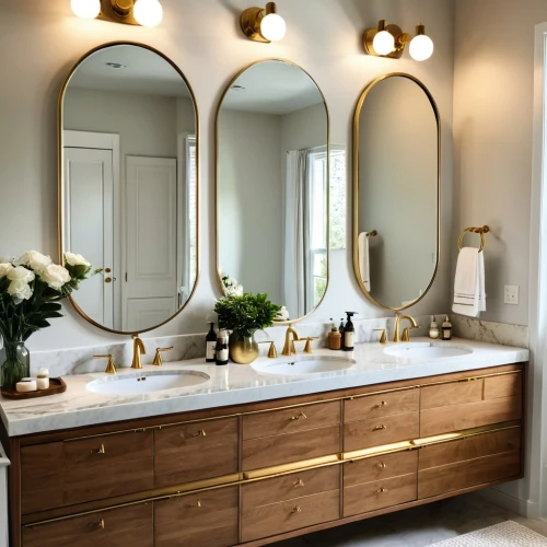 vanities,dressing table,hovnanian,luxury bathroom,rohl,berkus,washstand,beauty room,bath room,wood mirror,remodeler,remodelers,brassware,limewood,gold stucco frame,washlet,bedpans,contemporary decor,sinks,washbasin,Photography,General,Realistic
