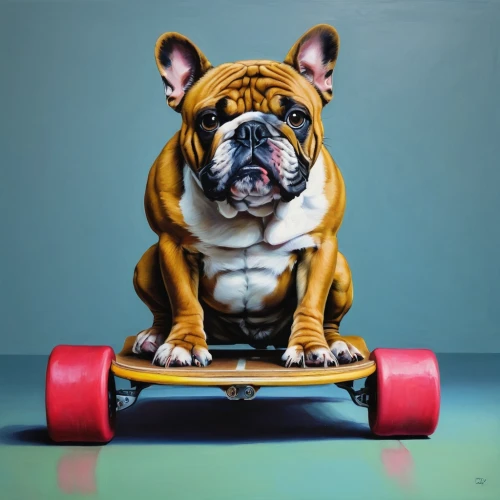 peanut bulldog,skateboards,skateboard,skate board,longboards,longboard,surfdog,bulldog,skater,dwarf bulldog,continental bulldog,skateboarder,roller,dogtown,dowiyogo,skater boy,the french bulldog,rollergirl,roll skates,skateboarding,Conceptual Art,Oil color,Oil Color 02