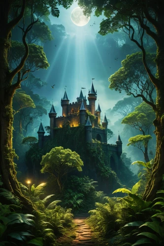 fantasy landscape,fantasy picture,fairy tale castle,fairytale castle,fantasy art,knight's castle,cartoon video game background,alfheim,house in the forest,fairytale forest,castle of the corvin,elfland,fairy tale,fantasy world,castle keep,3d fantasy,landscape background,medieval castle,castel,beleriand,Photography,General,Fantasy