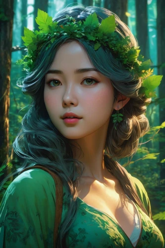 fairie,faerie,faery,saria,verdant,dryad,fantasy portrait,fae,fairy tale character,background ivy,green forest,greensleeves,green wallpaper,dryads,faires,fantasy art,forest background,forest clover,tiana,green aurora,Photography,Artistic Photography,Artistic Photography 15