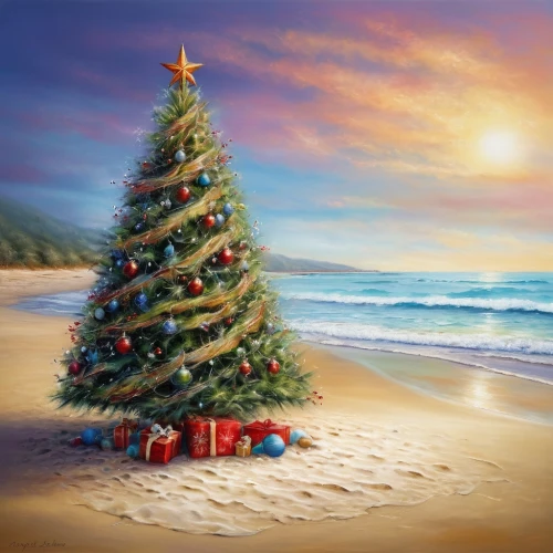 christmas on beach,santa claus at beach,christmas landscape,watercolor christmas background,christmasbackground,christmas island,seasonal tree,christmas background,the christmas tree,decorate christmas tree,christmas snowy background,donsky,knitted christmas background,christmas wallpaper,the occasion of christmas,christmases,christmas tree,beach landscape,christmas scene,christmastime,Conceptual Art,Daily,Daily 32
