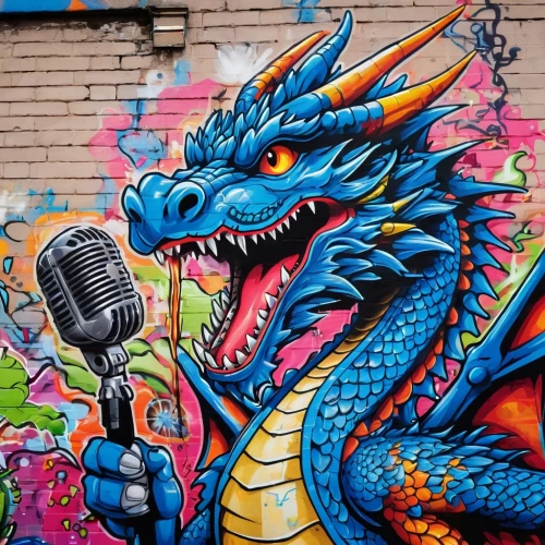 graffiti art,roa,painted dragon,electric megaphone,graffitti,microphone,graffiti,alebrije,grafiti,grafitti,brooklyn street art,dragonja,fire breathing dragon,maguana,street artists,mic,streetart,kaiju,street artist,grafitty,Conceptual Art,Graffiti Art,Graffiti Art 07