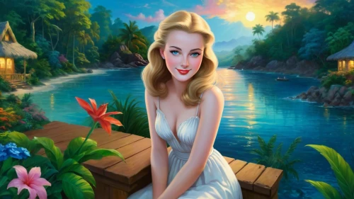 the blonde in the river,retro pin up girl,pin-up girl,retro pin up girls,pin up girl,girl on the river,pin-up girls,pin ups,marylyn monroe - female,pin up,pin up girls,girl on the boat,the sea maid,pin-up model,fantasy picture,marilyn monroe,valentine day's pin up,connie stevens - female,fantasy art,lachapelle