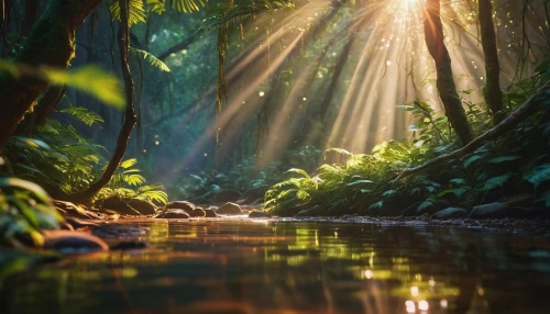 nature wallpaper,rainforests,tropical forest,aaaa,rainforest,rain forest,aaa,light rays,nature background,fairy forest,sunlight through leafs,sunrays,full hd wallpaper,green forest,verdant,fairytale forest,god rays,sun rays,beam of light,amazonia,Photography,General,Commercial