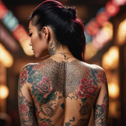 tattoo girl,japanese woman,tattooed,tats,oriental girl,geisha girl,geisha,with tattoo,tattoos,tatoos,tatuus,floral japanese,yakuza,tattooist,woman's backside,geiko,hoshihananomia,lotus tattoo,ribs back,japanese,Photography,General,Commercial