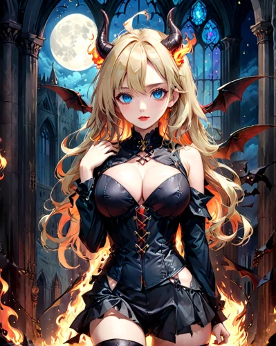 halloween black cat,halloween background,halloween wallpaper,infernal,gothicus,halloween banner,demoness,vampy,bedevil,fire angel,fire devil,vania,carmilla,fire siren,lilith,fire background,walpurgis night,cagliostro,black cat,azazel,Anime,Anime,Traditional