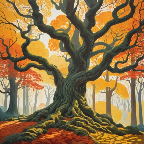 autumn tree,oak tree,autumn forest,autumn background,celtic tree,painted tree,tangerine tree,halloween bare trees,forest tree,flourishing tree,autumn trees,orange tree,tree of life,autuori,oak,autumn landscape,the branches of the tree,beech trees,colorful tree of life,the roots of trees,Art,Artistic Painting,Artistic Painting 38