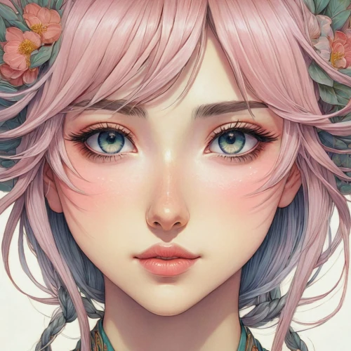 camellia,natsuki,sakura blossom,nadeshiko,gardenias,sakura flower,nanami,sakura,camellia blossom,luka,sakura blossoms,sakura florals,chiaki,flora,camelliers,sakura wreath,suri,pieri,fantasy portrait,hanaka,Illustration,Realistic Fantasy,Realistic Fantasy 41