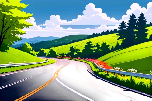mountain road,mountain highway,cartoon video game background,open road,alpine drive,alpine route,racing road,winding roads,landscape background,road,rolling hills,mountain pass,winding road,background vector,carretera,roads,long road,hillclimb,highway,hills,Illustration,Black and White,Black and White 04