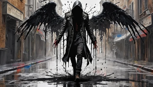 dark angel,angel of death,black angel,archangel,fallen angel,mothman,the archangel,castiel,angelus,nephilim,corbeau,thanatos,angelology,black crow,seraphim,icarus,seraph,azazel,owlman,deluge,Conceptual Art,Graffiti Art,Graffiti Art 08
