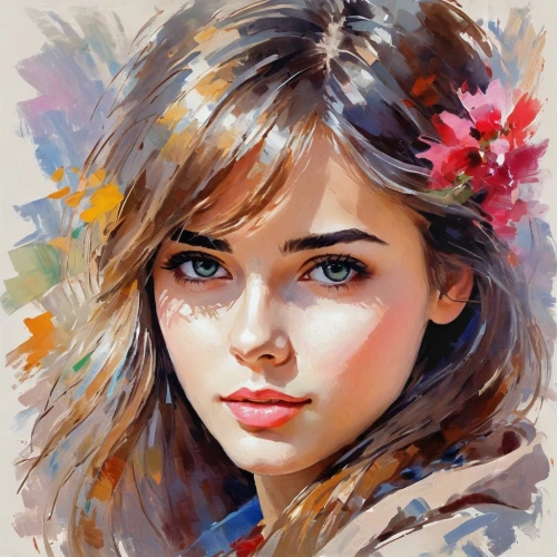 girl portrait,girl in flowers,flower painting,girl drawing,young girl,portrait of a girl,beautiful girl with flowers,mystical portrait of a girl,digital painting,photo painting,young woman,fantasy portrait,digital art,world digital painting,romantic portrait,boho art,boho art style,art painting,illustrator,digital artwork,Conceptual Art,Oil color,Oil Color 10