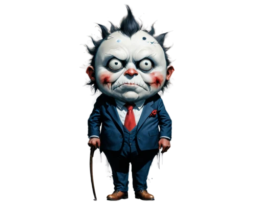 bobblehead,angry man,eraserhead,3d figure,puppet,a voodoo doll,horror clown,lenderman,bogeyman,3d model,3d render,gnome,ishimaru,syndrome,gnomish,scary clown,ryuk,bannon,the voodoo doll,game figure,Conceptual Art,Fantasy,Fantasy 29