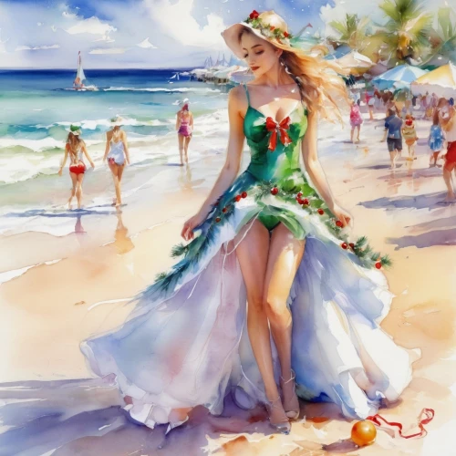 beach background,beach scenery,watercolor painting,beach landscape,beachwear,christmas on beach,watercolor background,beautiful beach,watercolor women accessory,watercolor,dream beach,beautiful beaches,beach umbrella,summer beach umbrellas,beachcomber,the sea maid,watercolorist,straw hat,watercolor pin up,art painting,Illustration,Paper based,Paper Based 11