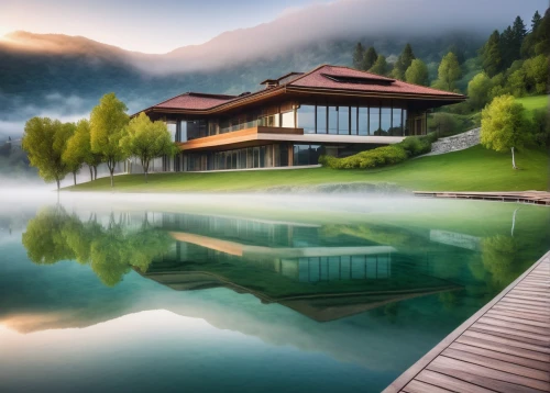 house with lake,house in the mountains,house in mountains,house by the water,beautiful lake,switzerland chf,dreamhouse,tranquility,floating over lake,the cabin in the mountains,swiss house,home landscape,beautiful home,chalet,boathouse,tranquillity,mountain lake,lake view,boat house,alpine lake,Art,Classical Oil Painting,Classical Oil Painting 21