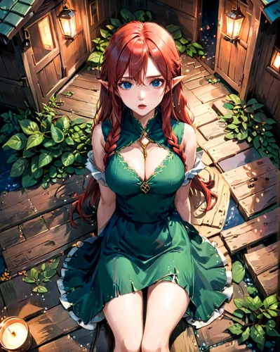 merida,nami,titania,chestnut blossom,kouka,fae,merula,saria,komachi,rusalka,emerald,mikuru asahina,alpana,meiling,mineko,ekatarina,background ivy,pyra,cecilia,gretel,Anime,Anime,Realistic