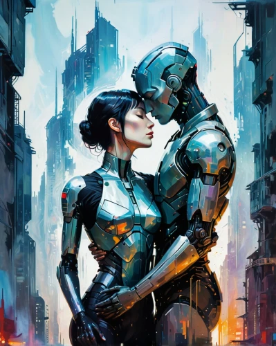 cyborgs,automatons,cyberpunks,cybernetic,ludens,cyberangels,androids,marmora,cybernetically,biotic,metalized,sentinels,robots,transhuman,cyberpunk,appleseed,cyberdog,cybernetics,robotic,scifi,Conceptual Art,Oil color,Oil Color 08