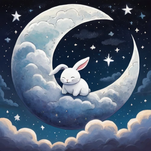 jugomagnat,jewelpet,lumi,white bunny,cony,moon and star background,lumu,moon night,white rabbit,mumin,fuwa,moonbeam,koya,moonbeams,lunar,ratri,starclan,kanbun,bunni,luny,Illustration,Paper based,Paper Based 27
