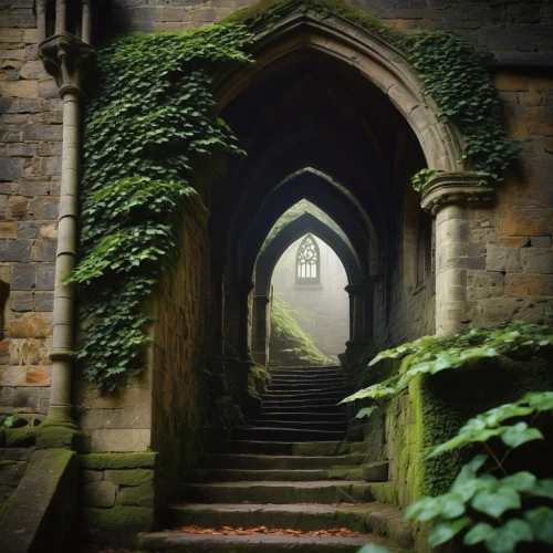 archway,doorways,passageway,archways,passageways,pointed arch,the mystical path,buttress,entranceways,nunnery,monastic,buttresses,entranceway,entrances,corridors,threshold,gateway,cloistered,buttressed,stone stairway,Art,Artistic Painting,Artistic Painting 25