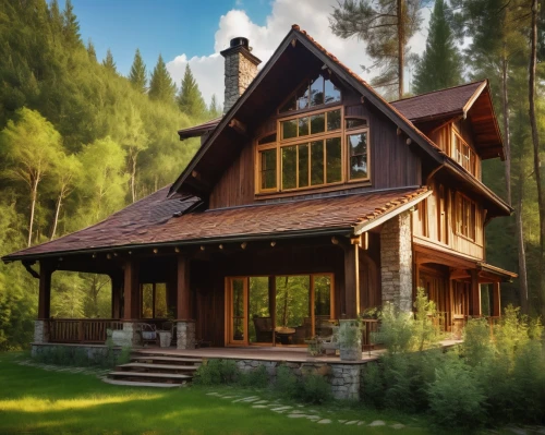 house in the forest,the cabin in the mountains,forest house,wooden house,house in the mountains,summer cottage,log cabin,house in mountains,small cabin,log home,little house,beautiful home,country cottage,small house,timber house,cottage,traditional house,house with lake,cabin,chalet,Illustration,Realistic Fantasy,Realistic Fantasy 30