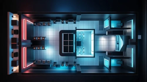 an apartment,voxel,electrohome,ufo interior,apartment,levator,apartment house,spaceship interior,apartments,the server room,luxury bathroom,elevator,voxels,computer room,cinema 4d,blue room,banyo,cold room,tileable,shared apartment,Photography,General,Realistic