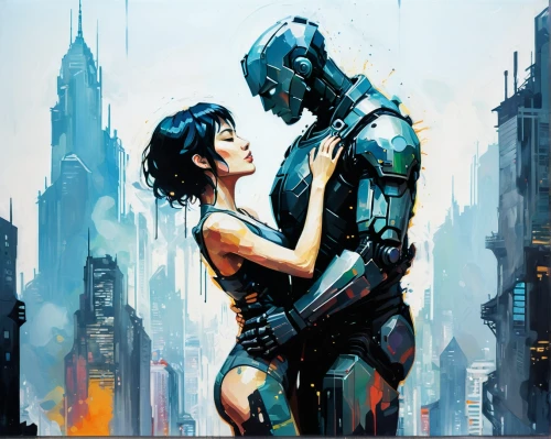 bioshock,androids,gantz,cyborgs,transhuman,cybernetic,crysis,sci fiction illustration,robotic,cybernetically,pacitti,robotham,sentinels,neuromancer,metalized,first kiss,biotic,hurlant,cybernetics,polara,Conceptual Art,Oil color,Oil Color 08