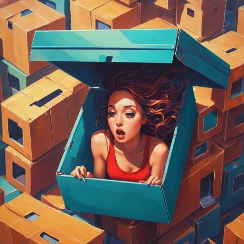 welin,jasinski,cubists,containable,container,containerized,wooden cubes,cubist,cardboard boxes,shipping container,cajon,carton boxes,transistor,cubes,cubism,heatherley,containerization,crates,cube sea,think outside the box,Conceptual Art,Fantasy,Fantasy 21