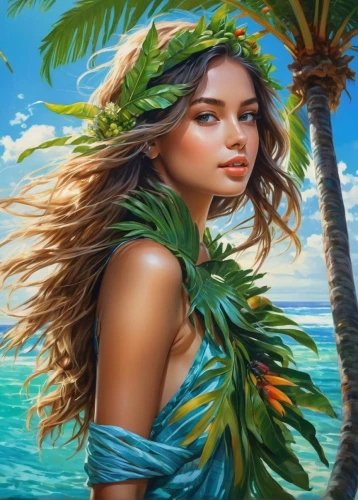 polynesian girl,hula,moana,wahine,tahitian,luau,aloha,hawaiiana,polynesian,hawai,tropical floral background,windward,tahiti,polynesians,polynesia,beach background,tropical house,tropical sea,blue hawaii,hawaiian,Conceptual Art,Fantasy,Fantasy 12