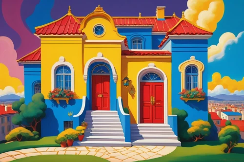 church painting,house painting,houses clipart,dreamhouse,dixit,rowhouses,fairy tale castle,villa,temples,mansion,victorian house,mcmansion,background design,mansions,magic castle,rowhouse,facade painting,fantasy city,woodring,house with caryatids,Art,Artistic Painting,Artistic Painting 40