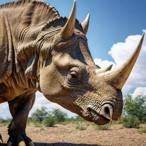 ceratopsid,triceratops,ceratopsian,styracosaurus,ceratopsians,black rhino,dicynodonts,anthracoceros coronatus,southern square-lipped rhinoceros,rhinoceros,pachyrhinosaurus,rhinolophus,rhino,protoceratops,herbivorous,rhinoceroses,ferugliotherium,centrosaurus,dicynodon,indian rhinoceros,Photography,General,Realistic