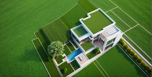 grass roof,artificial grass,green lawn,3d rendering,block of grass,golf lawn,landscaped,home landscape,smart house,roof landscape,landscape designers sydney,landscape design sydney,lawn,cube house,floorplan home,green grass,green landscape,residential house,cubic house,homebuilding,Photography,General,Realistic