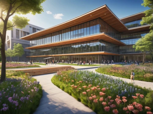 snohetta,renderings,kaist,songdo,ubc,technion,genzyme,home of apple,cupertino,ucsd,embl,genentech,calpers,new building,technopark,safdie,capitaland,yonsei,3d rendering,schulich,Illustration,American Style,American Style 07