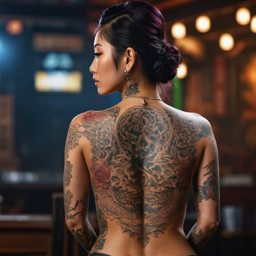 tattoo girl,japanese woman,with tattoo,tats,tattooed,oriental girl,tattooist,hoshihananomia,tatoos,tatuus,heungseon,asian woman,su yan,tattoos,tatu,ribs back,nara,sleeve,woman's backside,azumi,Photography,General,Commercial