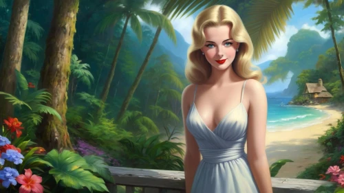 tropico,beach background,summer background,cartoon video game background,cuba background,blue jasmine,marilyn monroe,hawaiiana,marylyn monroe - female,landscape background,mustique,the blonde in the river,coconut perfume,aphrodite,blue hawaii,marylin monroe,mermaid background,pin-up girl,charlize,art deco background
