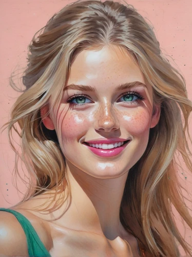 airbrush,airbrushing,a girl's smile,photo painting,oil painting on canvas,oil painting,girl portrait,rosacea,photorealist,world digital painting,digital painting,airbrushed,watermelon painting,juvederm,donsky,hyperrealism,woman's face,girl drawing,salmon pink,art painting,Illustration,Paper based,Paper Based 05