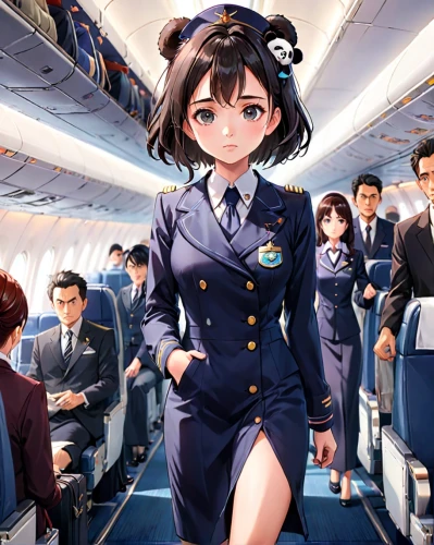 stewardess,airblue,airplane passenger,attendant,airline,stewardesses,onboard,yanmei,narita,fubuki,plane,shimei,airplane,gogo,himawari,mrj,stand-up flight,nanako,tsubasa,japan airlines,Anime,Anime,General
