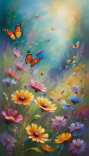 butterfly swimming,butterfly background,underwater landscape,butterfly floral,sea of flowers,butterflies,flower painting,rainbow butterflies,ulysses butterfly,mariposas,splendor of flowers,oil painting on canvas,waterlilies,underwater background,passion butterfly,blue butterflies,dragonflies,isolated butterfly,flower meadow,water lilies,Conceptual Art,Daily,Daily 32