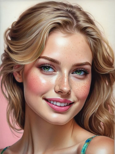 donsky,airbrush,airbrushing,oil painting,photo painting,oil painting on canvas,girl portrait,juvederm,a girl's smile,art painting,photorealist,woman face,young woman,airbrushed,woman's face,blonde woman,portrait background,hyperrealism,world digital painting,rhinoplasty,Conceptual Art,Fantasy,Fantasy 13