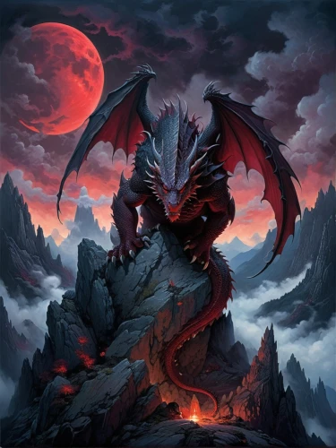 darigan,black dragon,tiamat,cynder,dragonlord,zurvan,painted dragon,demongeot,drakenstein,bahamut,jabberwock,firedrake,dracul,demonata,mondragone,dragonja,wyvern,surtur,drakon,draconian,Illustration,Realistic Fantasy,Realistic Fantasy 05