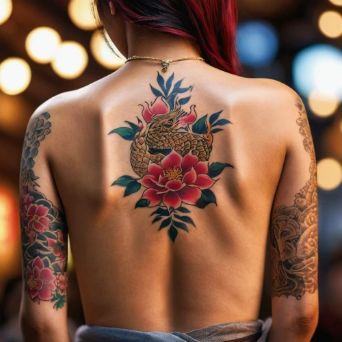 lotus tattoo,floral japanese,tattoo girl,woman's backside,ribs back,my back,with tattoo,mesodermal,tatu,tat,tatuus,lotus flower,mandala flower,tattooed,back view,tats,tattoo,flamenca,tattoos,phoenix rooster,Photography,General,Commercial