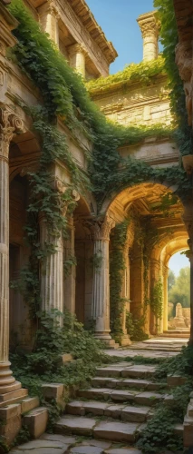 kykuit,pillars,panagora,pergola,colonnades,artemis temple,marble palace,ruins,jardiniere,arcadia,the ruins of the palace,labyrinthian,versailles,the ruins of the,nostell,cliveden,palladianism,leptis,palaces,walhalla,Art,Artistic Painting,Artistic Painting 03