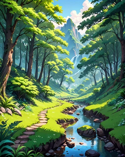 forest landscape,cartoon video game background,cartoon forest,forest background,green forest,landscape background,nature background,forest glade,forests,forest,tropical forest,brook landscape,nature landscape,paisaje,the forests,elven forest,mushroom landscape,the forest,fairy forest,forestland,Anime,Anime,General