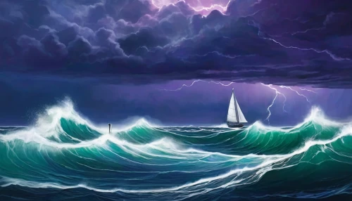 sea storm,sailing blue purple,poseidon,stormy sea,ocean background,tidal wave,the wind from the sea,whirlwinds,sea fantasy,god of the sea,sailing,sailing boat,temporal,fantasy picture,sea sailing ship,wind surfing,big wave,oceano,samudra,charybdis,Conceptual Art,Daily,Daily 32