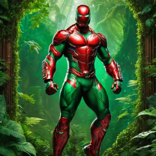 red and green,red super hero,patrol,hal,vanterpool,superhero background,red green,red,ironman,aaa,cleanup,gantman,iron man,greed,palmoil,forest man,defend,daredevil,aaaa,wall,Conceptual Art,Fantasy,Fantasy 05