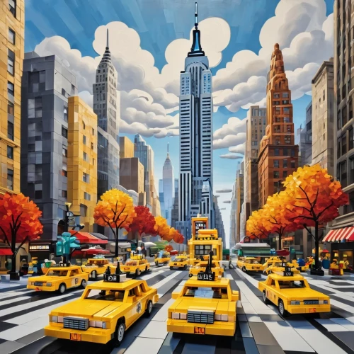 lego city,world digital painting,new york taxi,cartoon video game background,city scape,lego background,newyork,big apple,taxicabs,new york,cityscapes,background vector,megapolis,chrysler building,manhattan,colorful city,sky city,new york streets,3d background,3d car wallpaper,Art,Artistic Painting,Artistic Painting 45