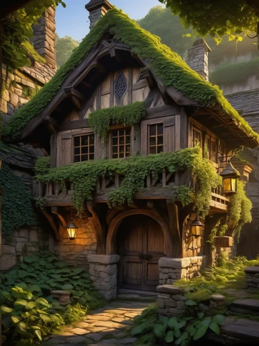 witch's house,alpine village,sylvania,little house,tavern,ancient house,house in the forest,shire,small house,traditional house,escher village,maplecroft,wooden house,miniature house,nargothrond,mountain settlement,riftwar,knight village,maison,crooked house,Illustration,Children,Children 01