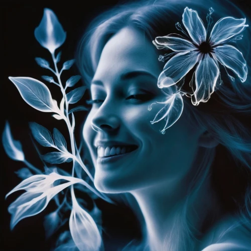 blue petals,flowers png,beautiful girl with flowers,girl in flowers,blue flower,flower painting,blue rose,moonflower,blue daisies,flower background,blue flowers,blu flower,flower illustrative,a beautiful jasmine,jasmine flower,romantic portrait,splendor of flowers,jasmine blossom,blue butterfly background,scent of jasmine,Photography,Artistic Photography,Artistic Photography 04