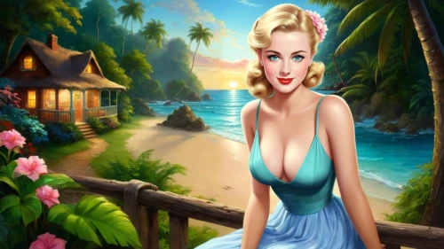 the blonde in the river,landscape background,mermaid background,cartoon video game background,beach background,summer background,pin-up girl,3d background,retro pin up girl,pin up girl,golf course background,love background,pin ups,fantasy picture,nature background,retro pin up girls,pin up,marylyn monroe - female,connie stevens - female,cuba background